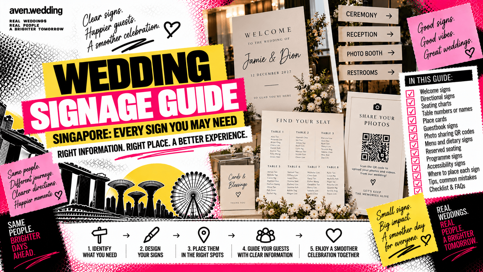 Wedding Signage Guide Singapore: Every Sign You May Need for Your Wedding
