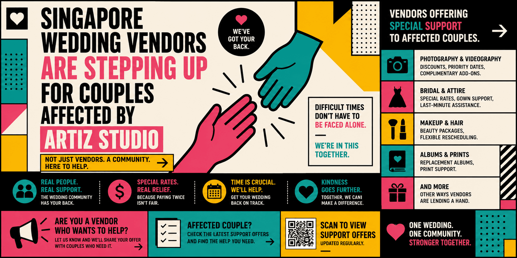 How Singapore Wedding Vendors Are Helping Couples Affected by Artiz Studio