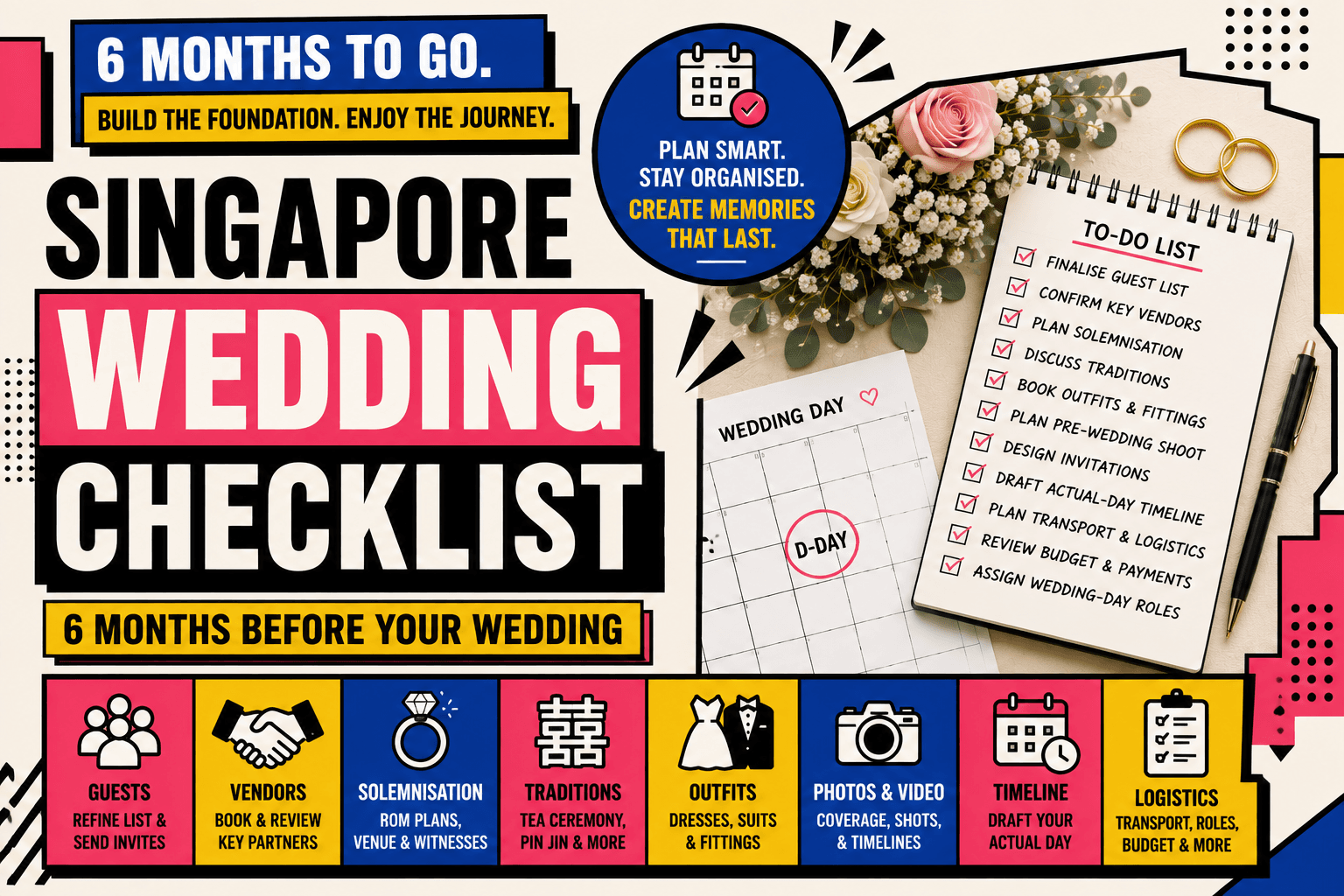 Singapore Wedding Checklist: 6 Months Before Your Wedding