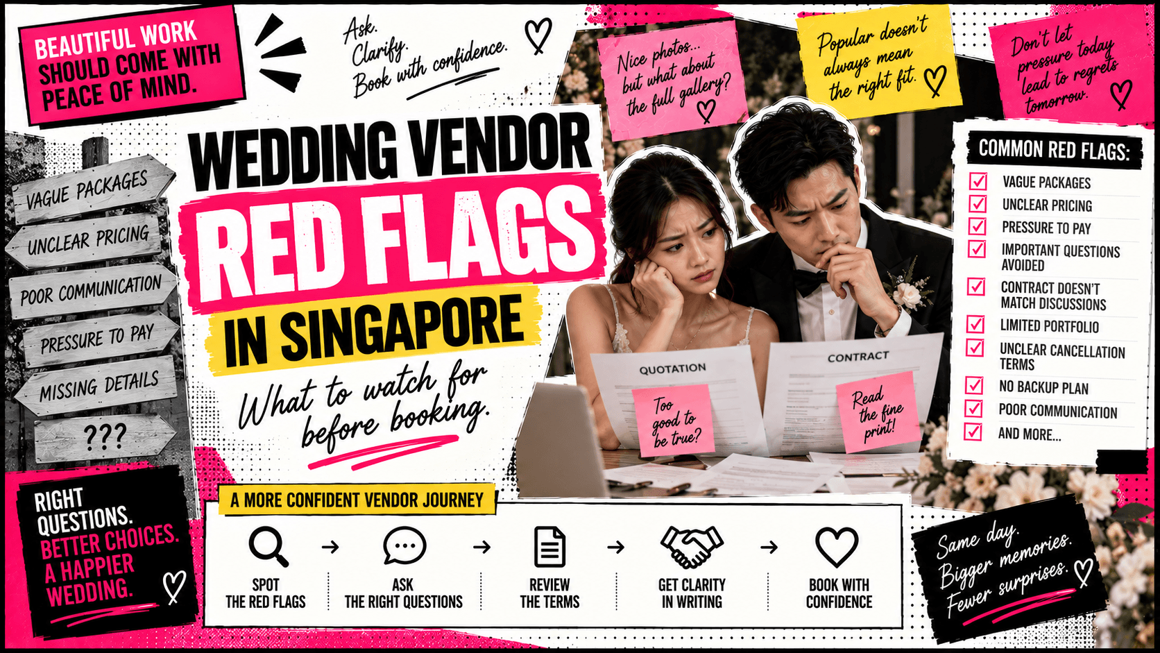 Wedding Vendor Red Flags Singapore: What to Watch Before Booking
