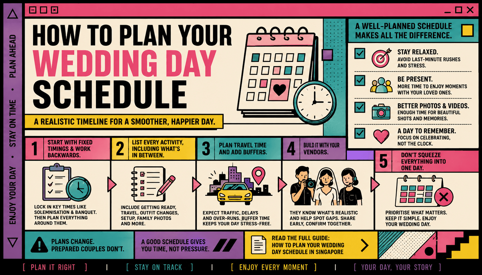 How to Plan Your Wedding Day Schedule in Singapore