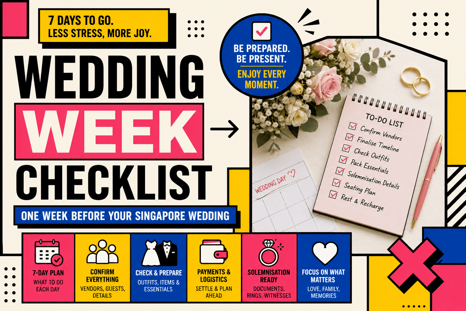 Wedding Week Checklist: 7 Days Before Your Singapore Wedding