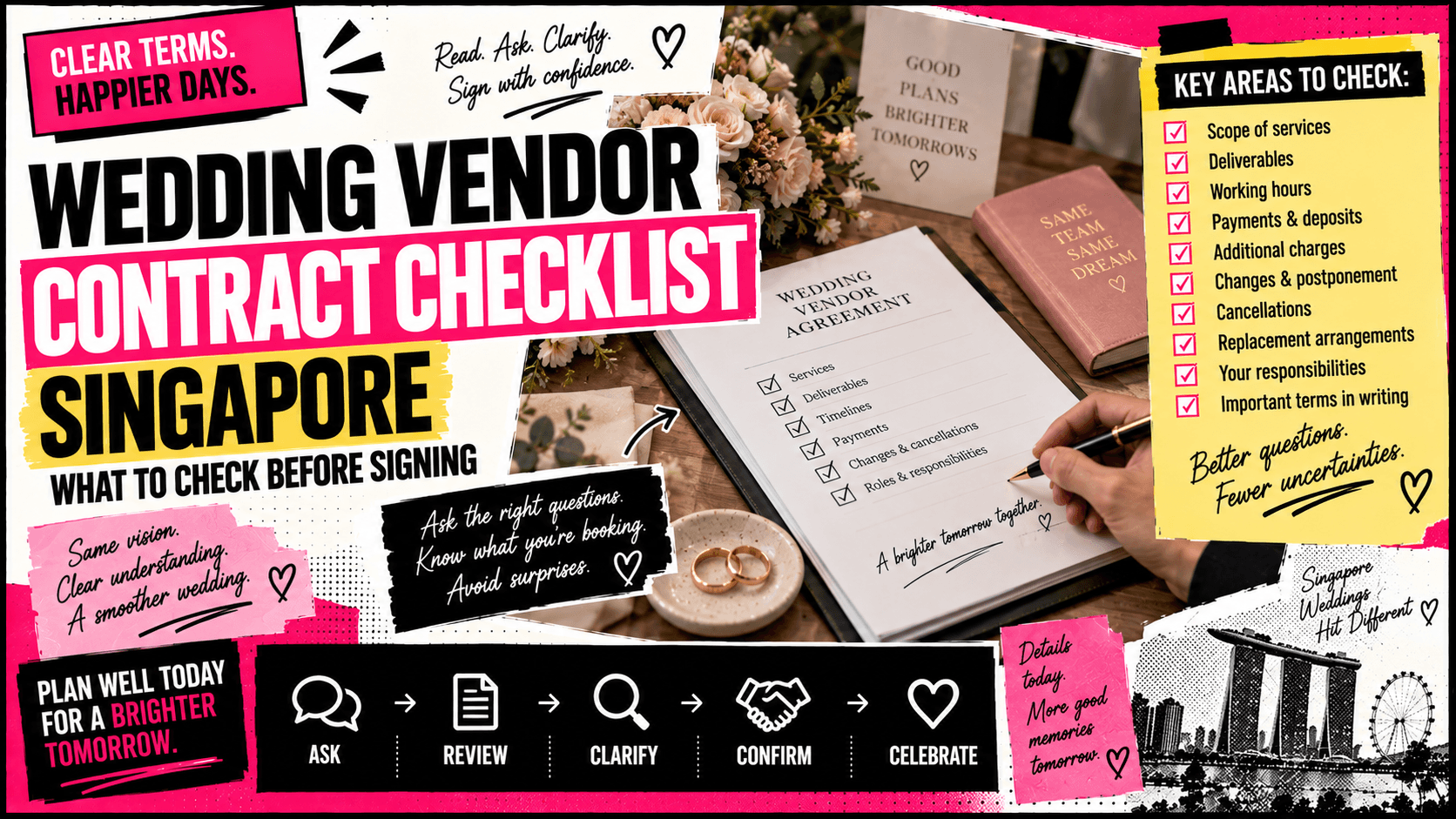 Wedding Vendor Contract Checklist Singapore: What to Check Before Signing