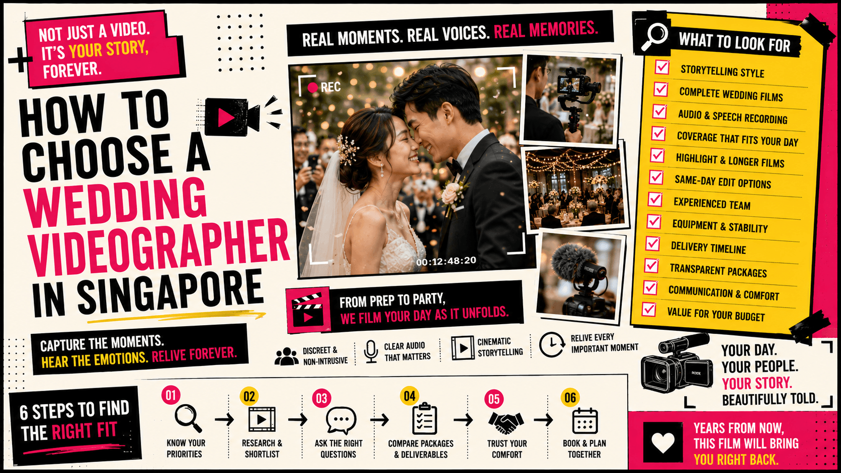 How to Choose a Wedding Videographer in Singapore