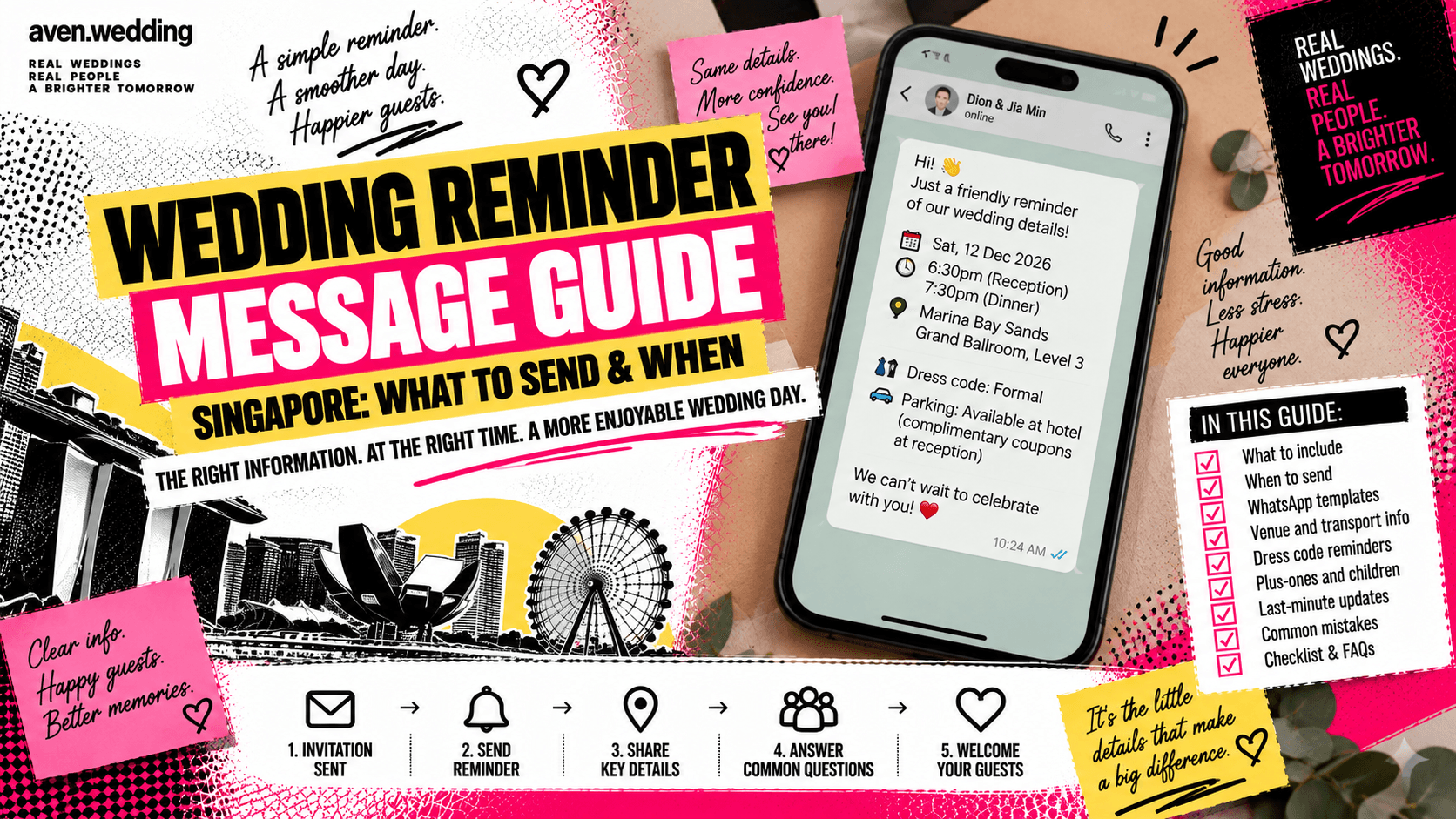 Wedding Reminder Message Guide Singapore: What to Send Before Your Wedding