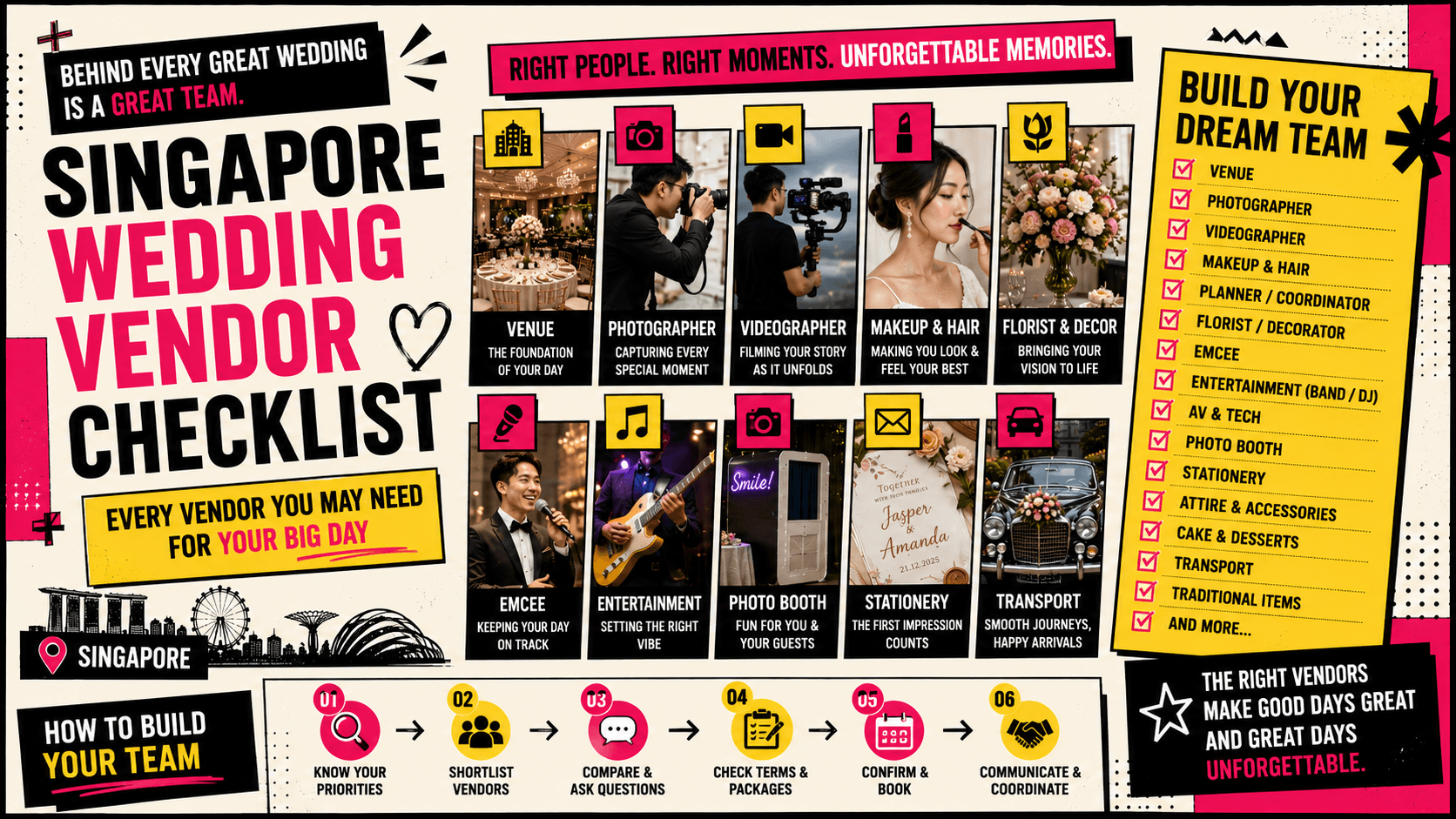 Singapore Wedding Vendor Checklist: Every Vendor You May Need