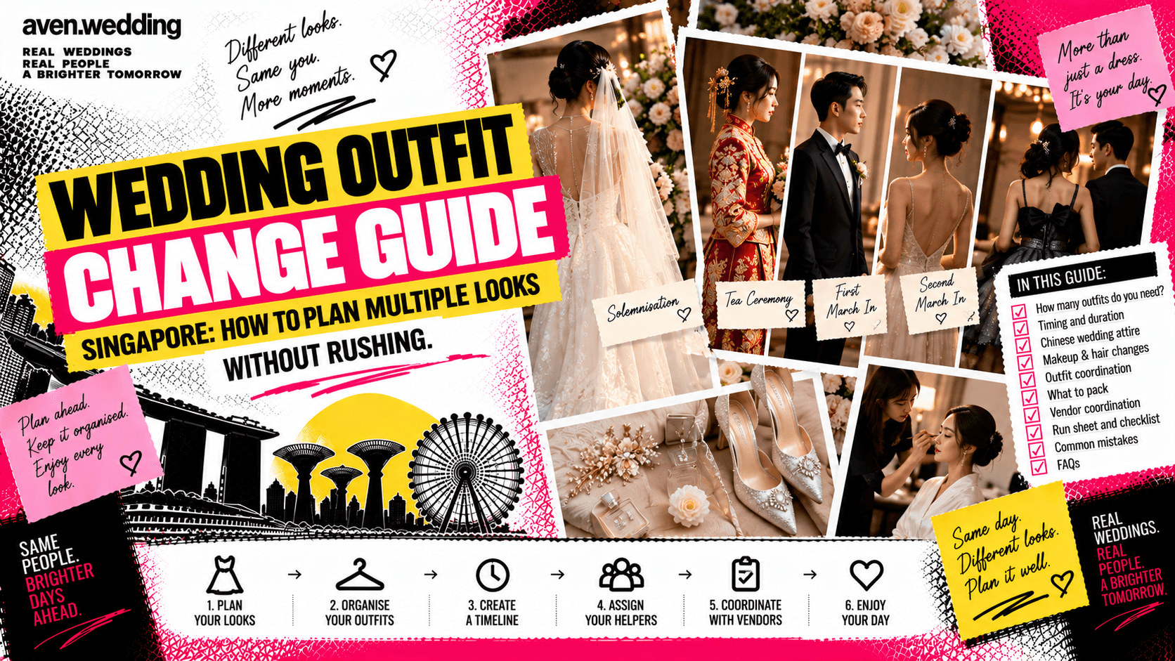 Wedding Outfit Change Guide Singapore: How to Plan Multiple Looks Without Rushing