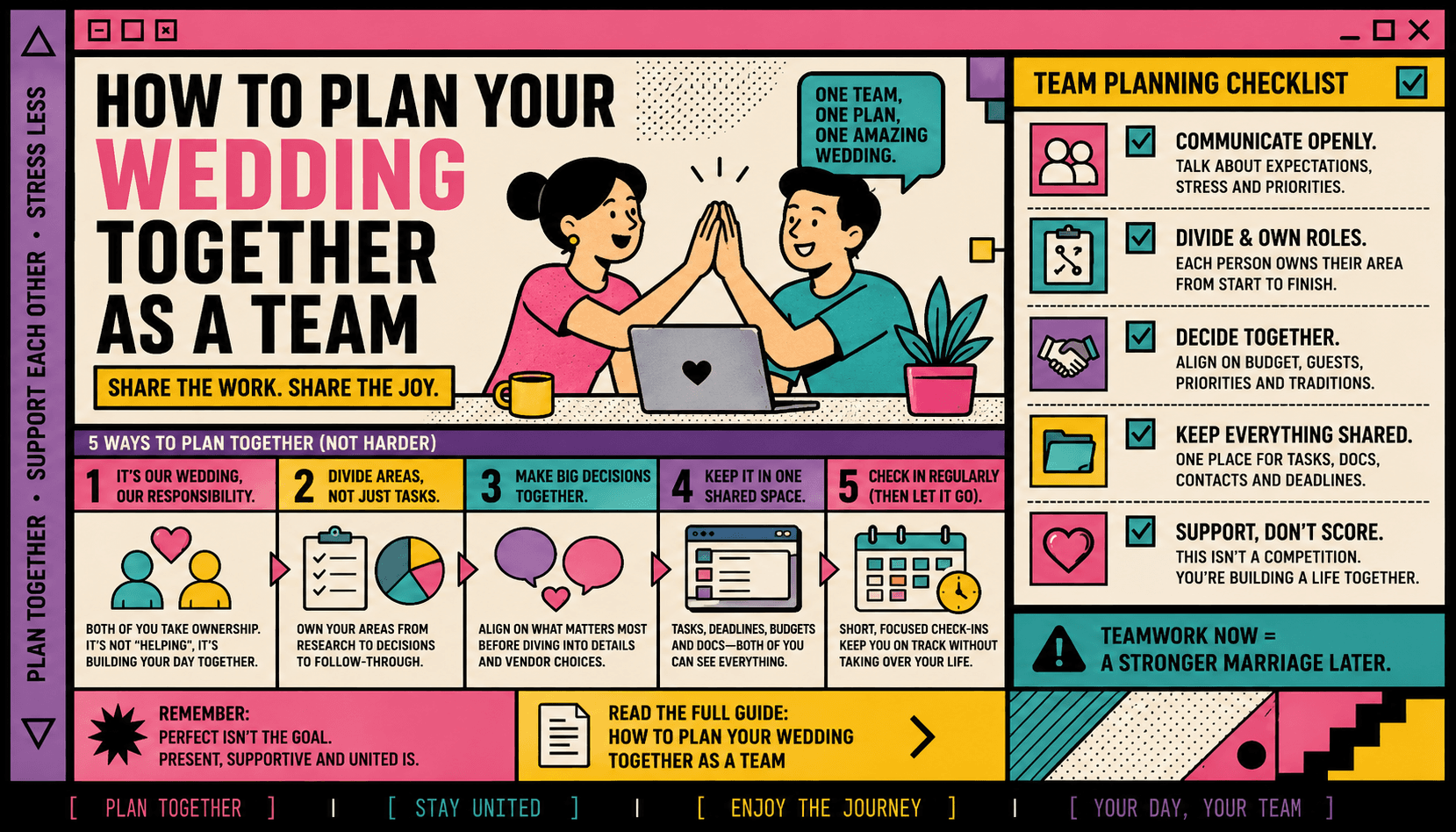 How to Plan Your Wedding Together Without One Person Doing Everything