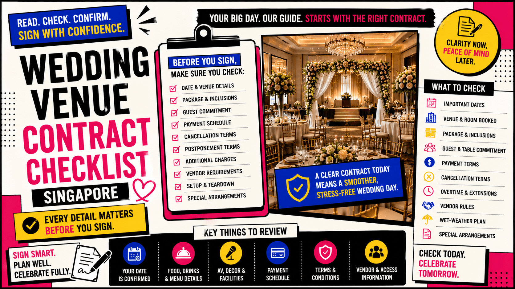 Wedding Venue Contract Checklist Singapore: What to Check Before Signing