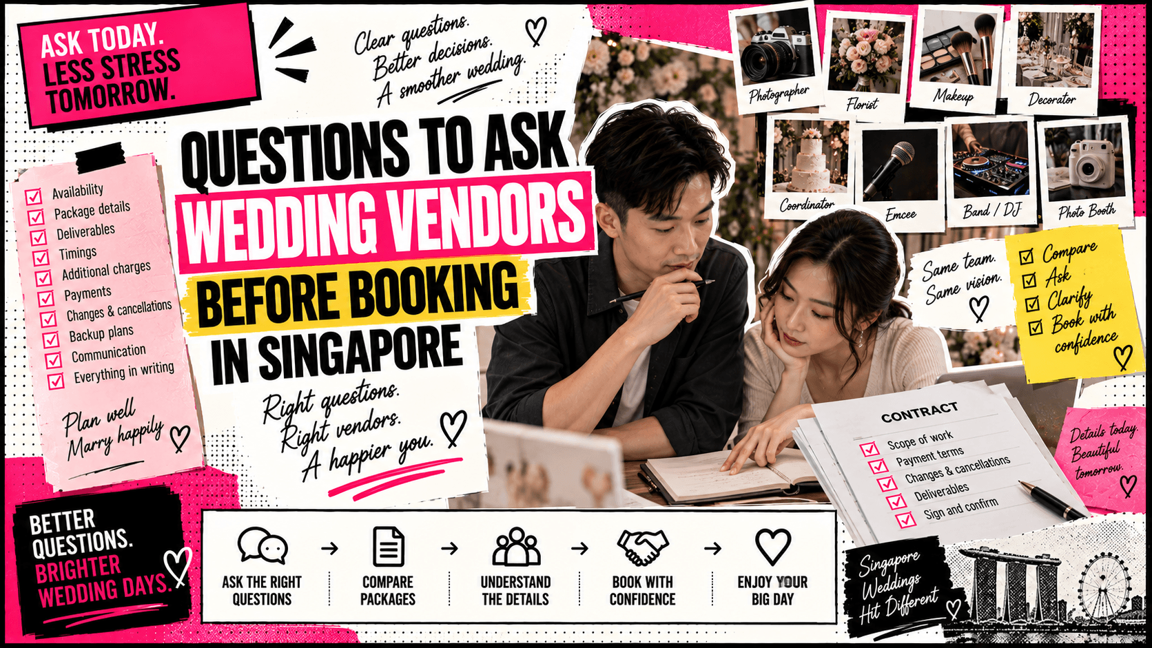 Questions to Ask Wedding Vendors Before Booking in Singapore