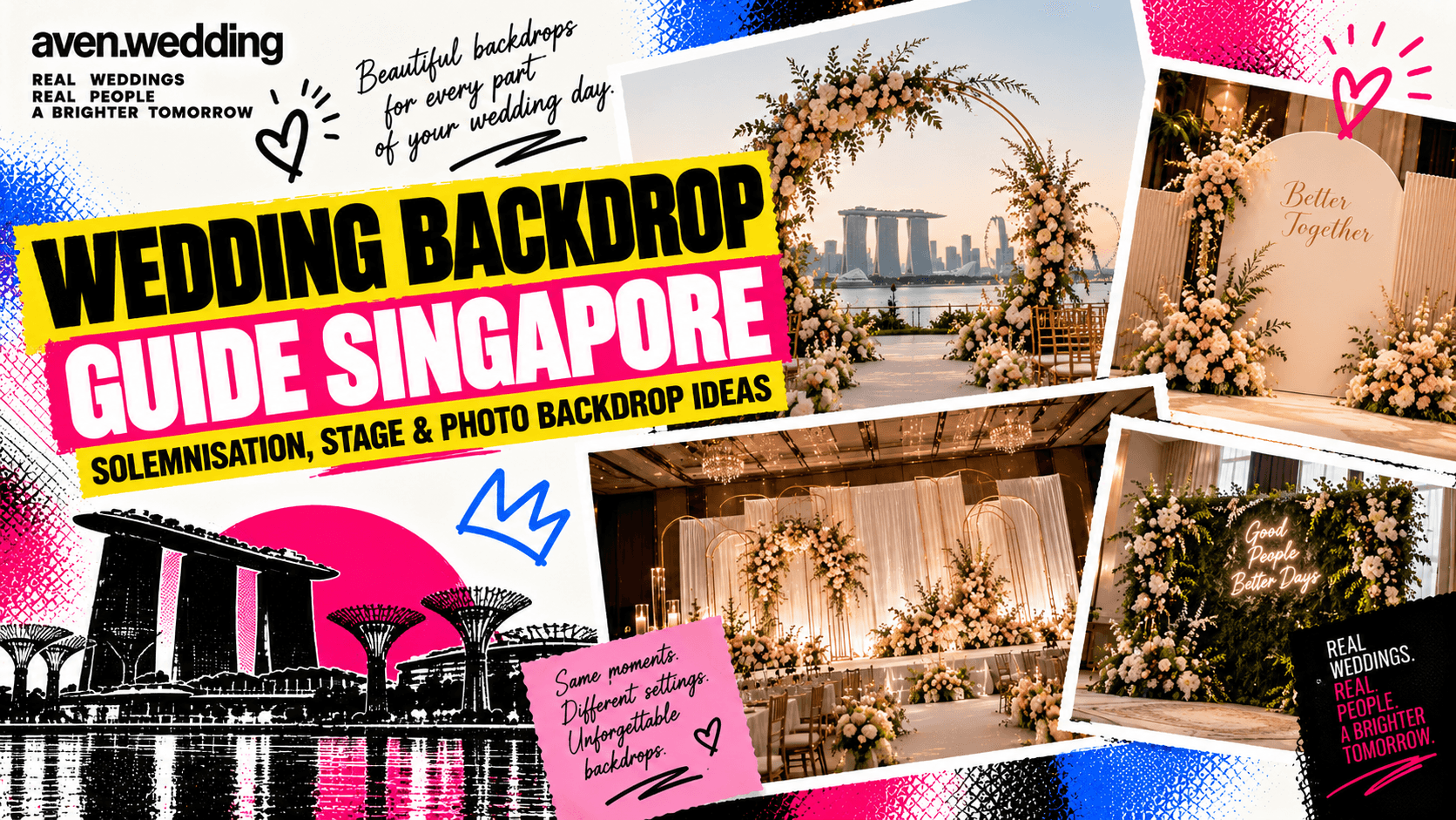 Wedding Backdrop Guide Singapore: Solemnisation, Stage & Photo Backdrop Ideas